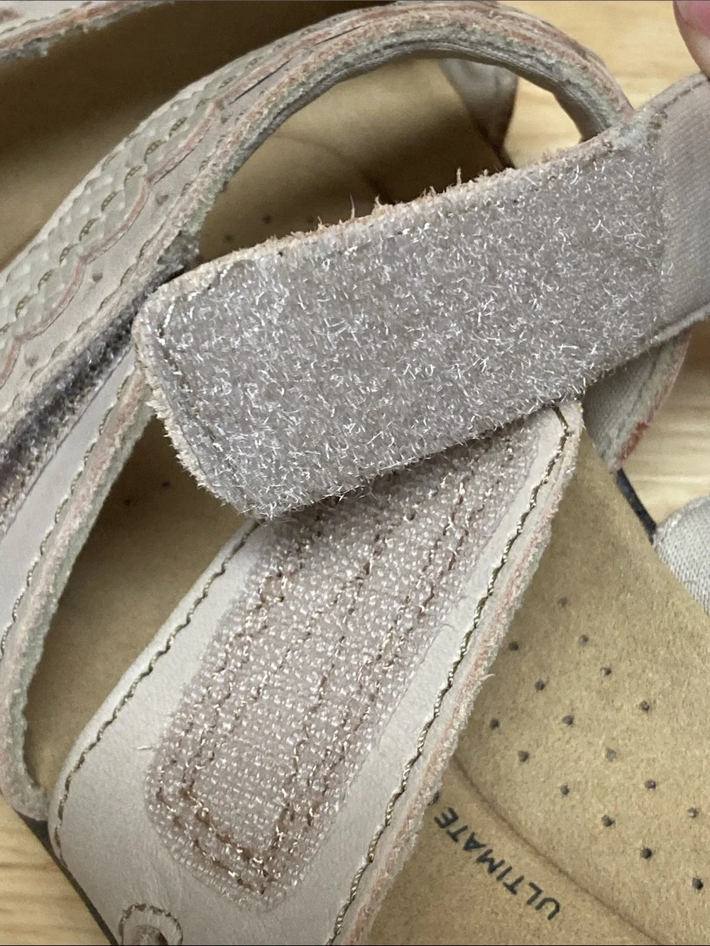 Clarks Collection Laurieann Cove Sand Leather Slide Sandals for Sz 8.5